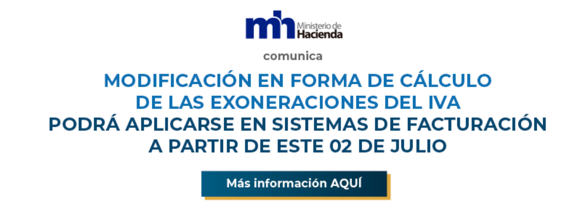 Modificación en la forma de realizar Exoneraciones del IVA rige a partir de MAÑANA 02 DE JULIO 2020