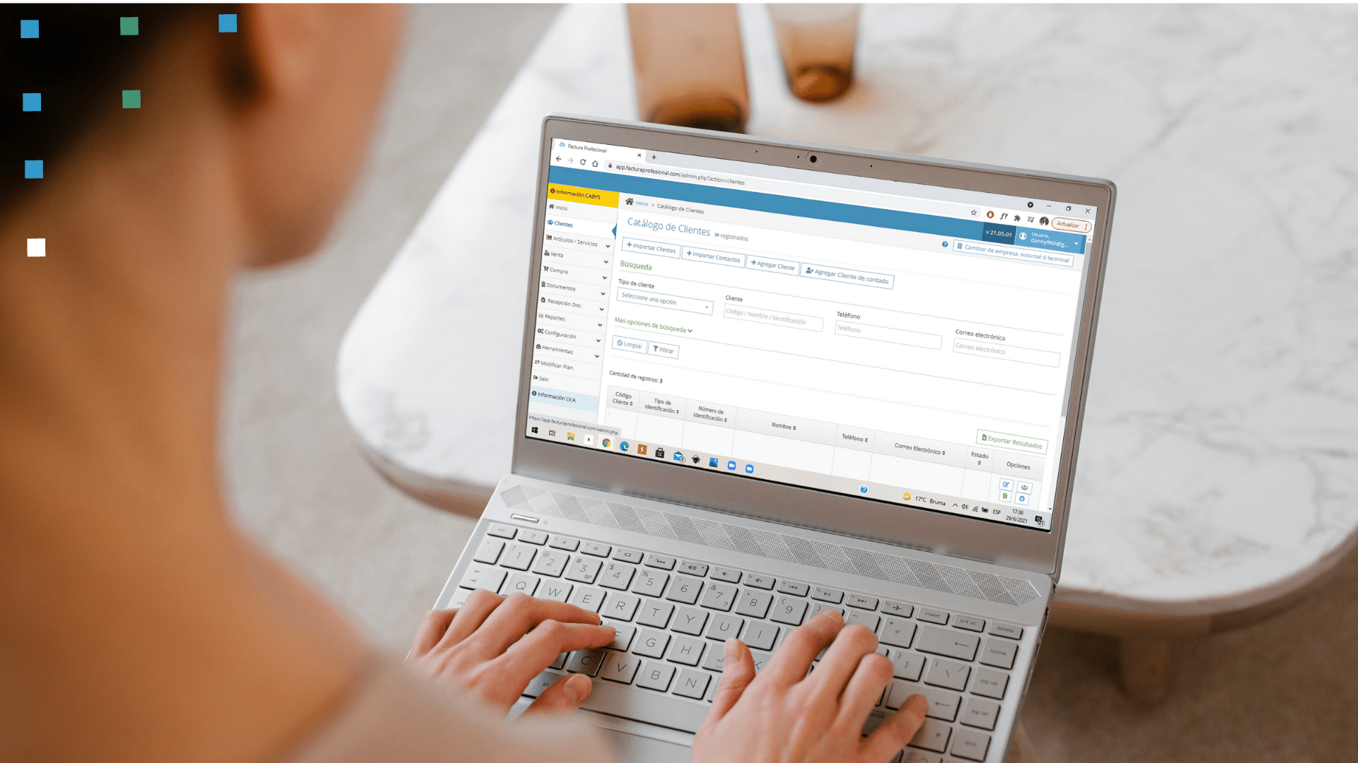 Escenarios para emitir un comprobante electrónico en sus apartados