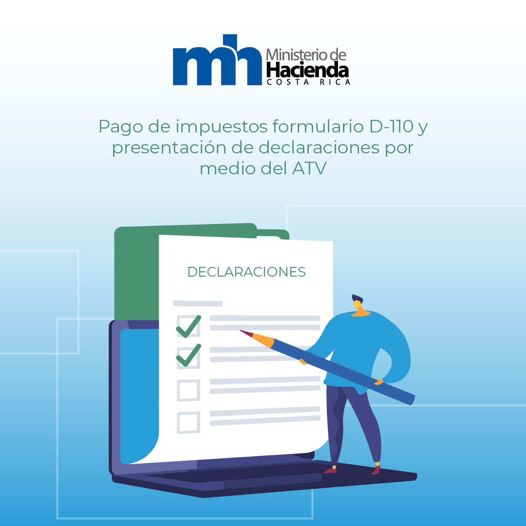 Pago de impuestos formulario D-110 y presentación de declaraciones por medio del ATV